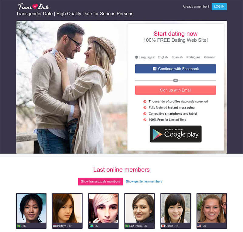 Transgender online dating sites