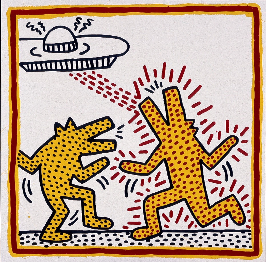 Keith Haring Untitled 1982. Baked enamel on metal. Courtesy of The Broad Art Foundation. © Keith Haring Foundation