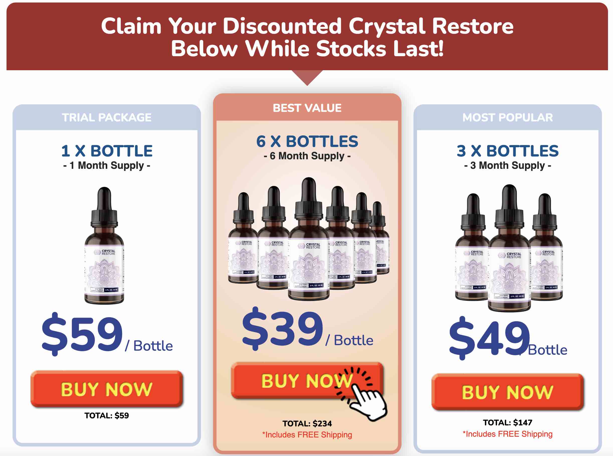 Crystal Restore Price